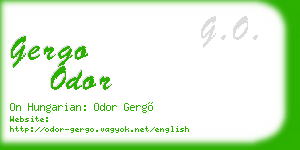 gergo odor business card